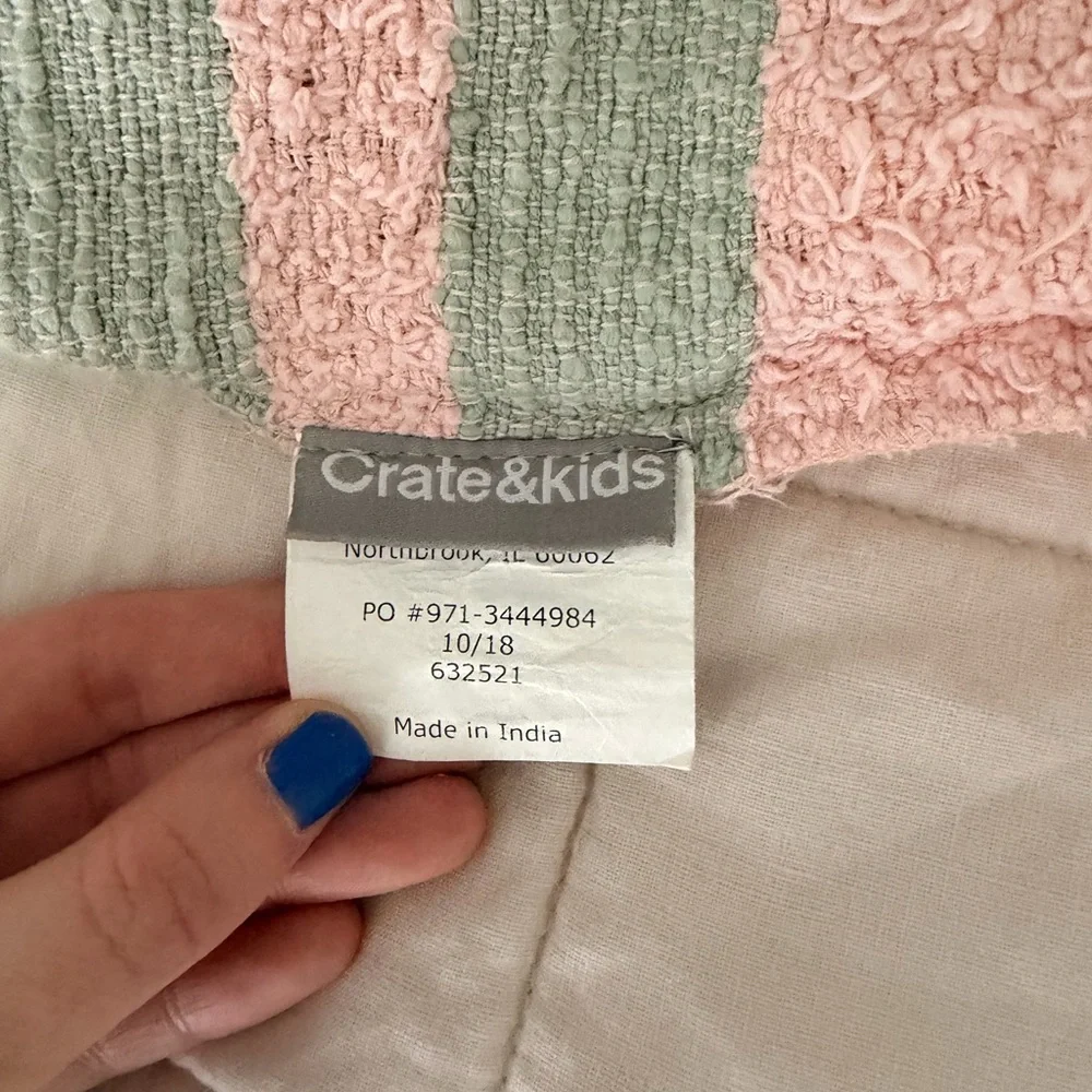 Crate & Barrel - Twin Size Duvet Cover and Matching Standard Sham